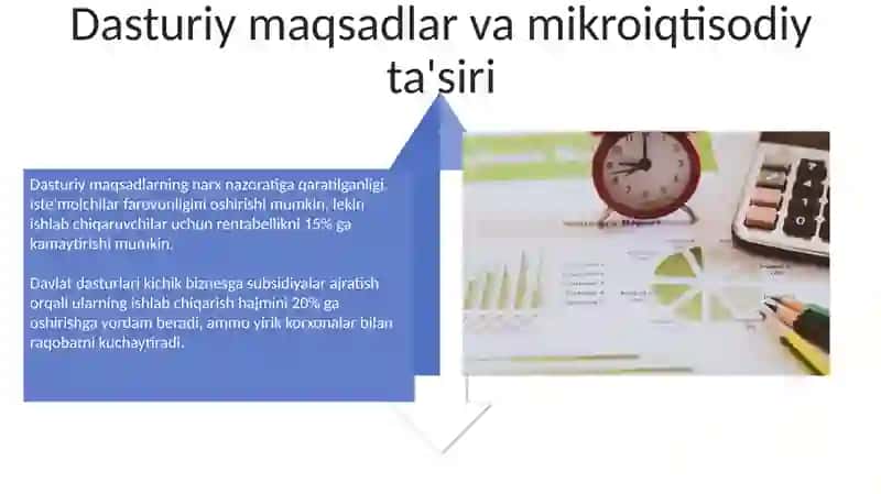 Davlat dasturidan o'rin olgan mikroiqtisodiy masalalar tahlili va ularning ijrosi 4