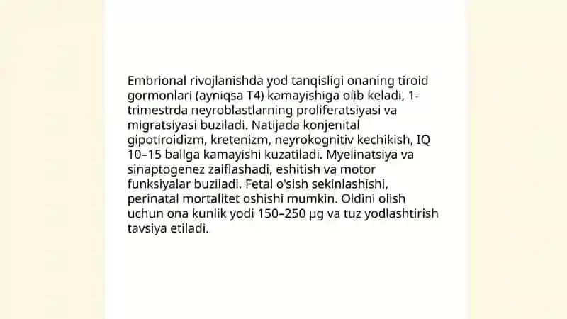 Yod tanqisligining organizm rivojlanishiga ta'siri 4