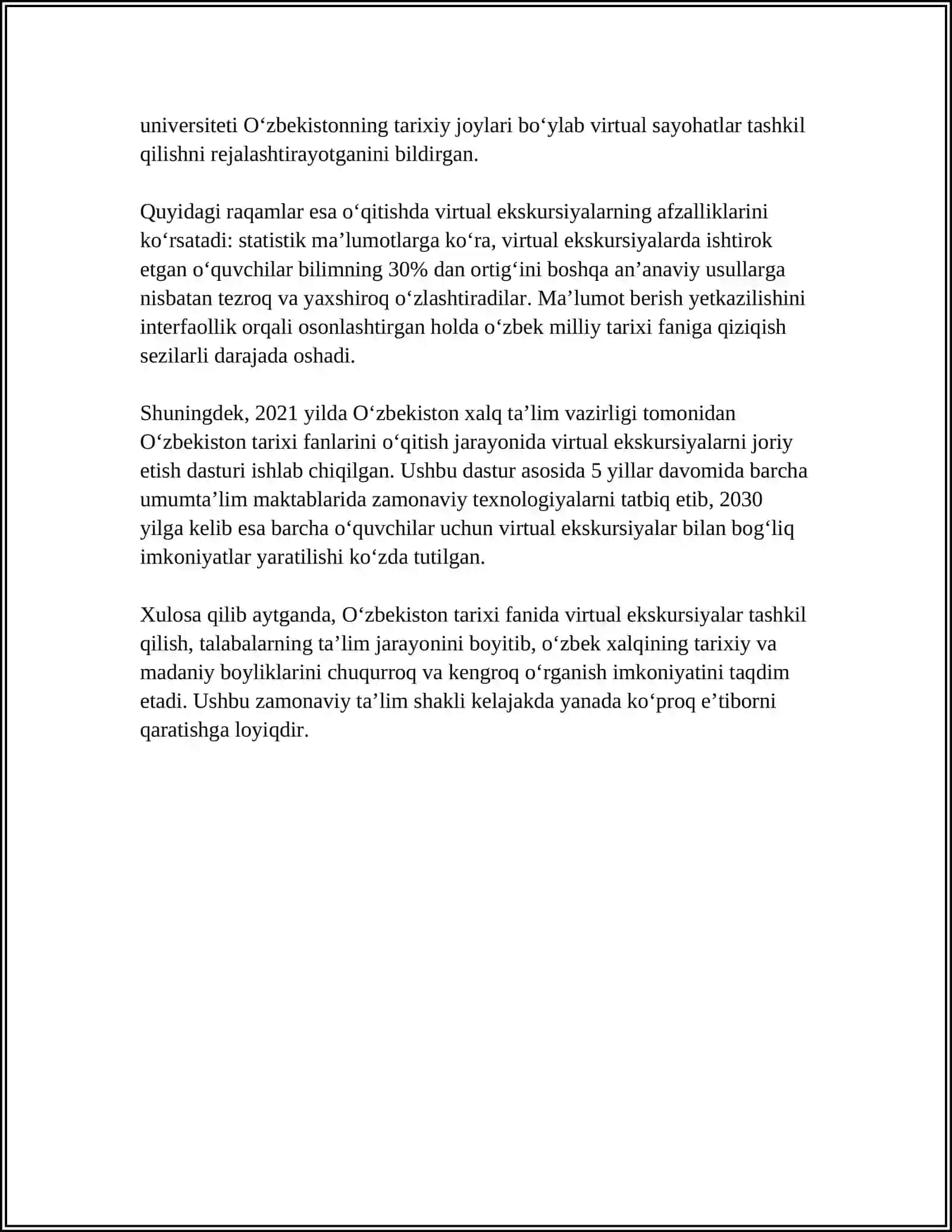 OʻZBEKISTON TARIXI FANINI OʻQITISHDA AXBOROT TEXNOLOGIYALARINING QOʻLLANILISHI 4