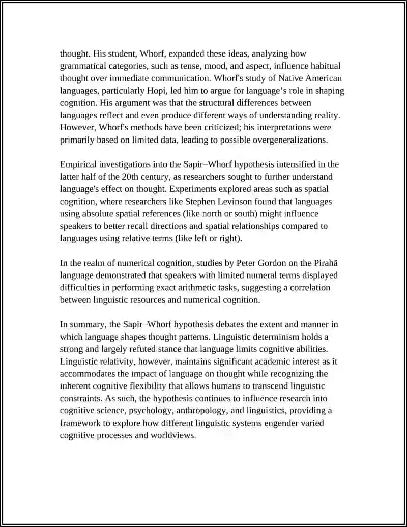 Sapir–Whorf hypothesis 4