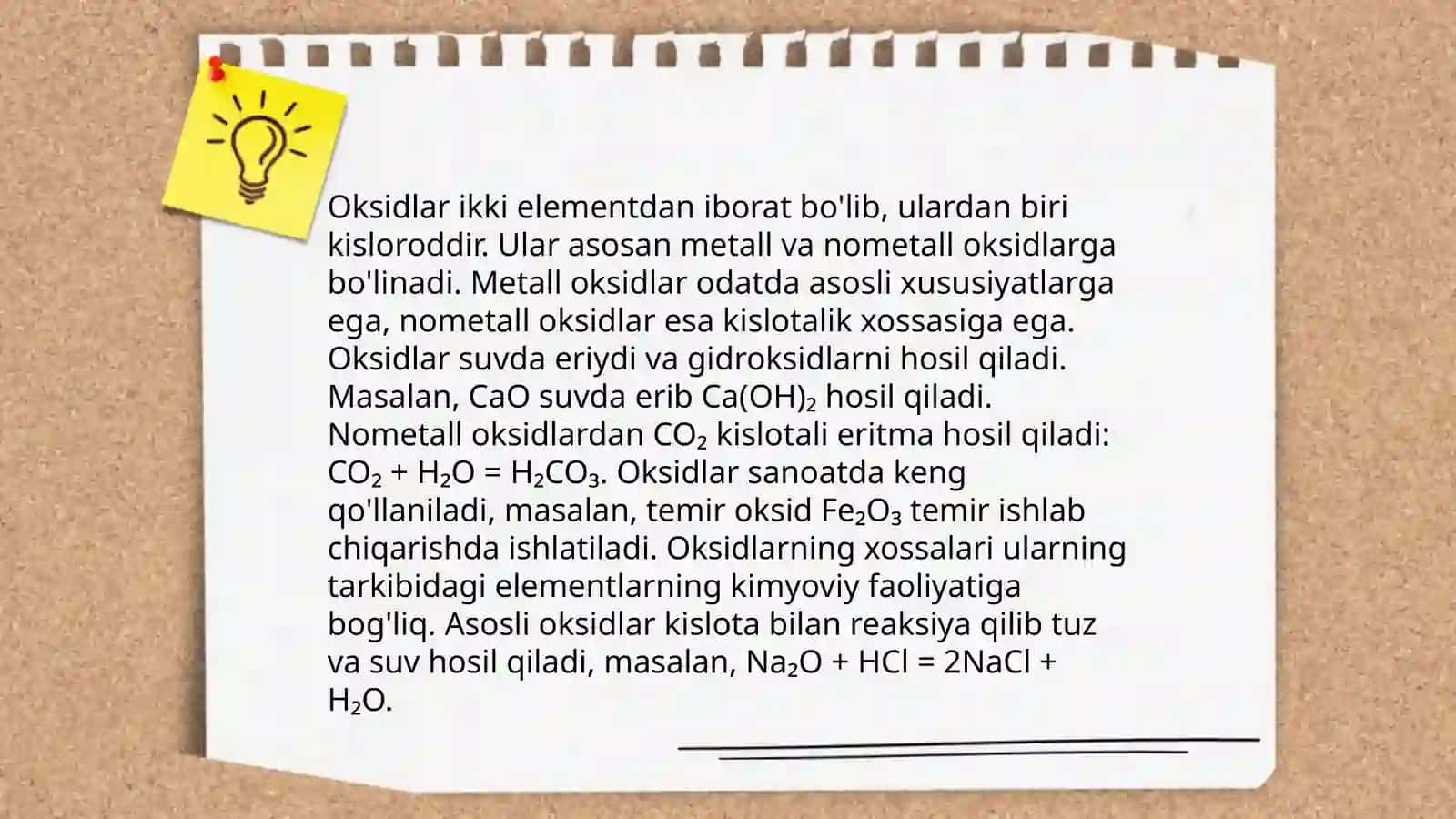 Oksidlar va ularning fizik-kimyoviy xossalari 4