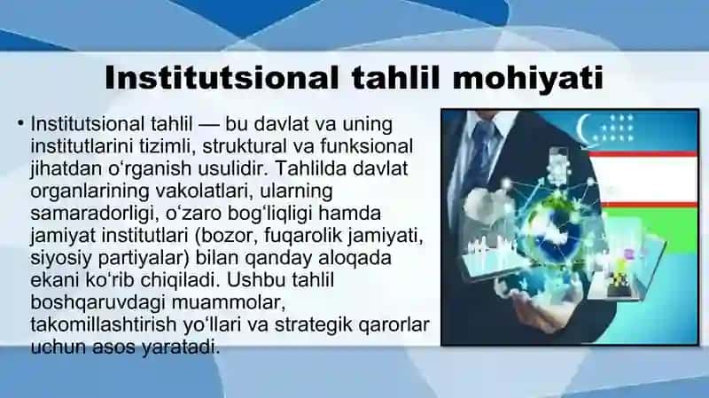 Davlat funksiyalarining institutsional taxlili 4