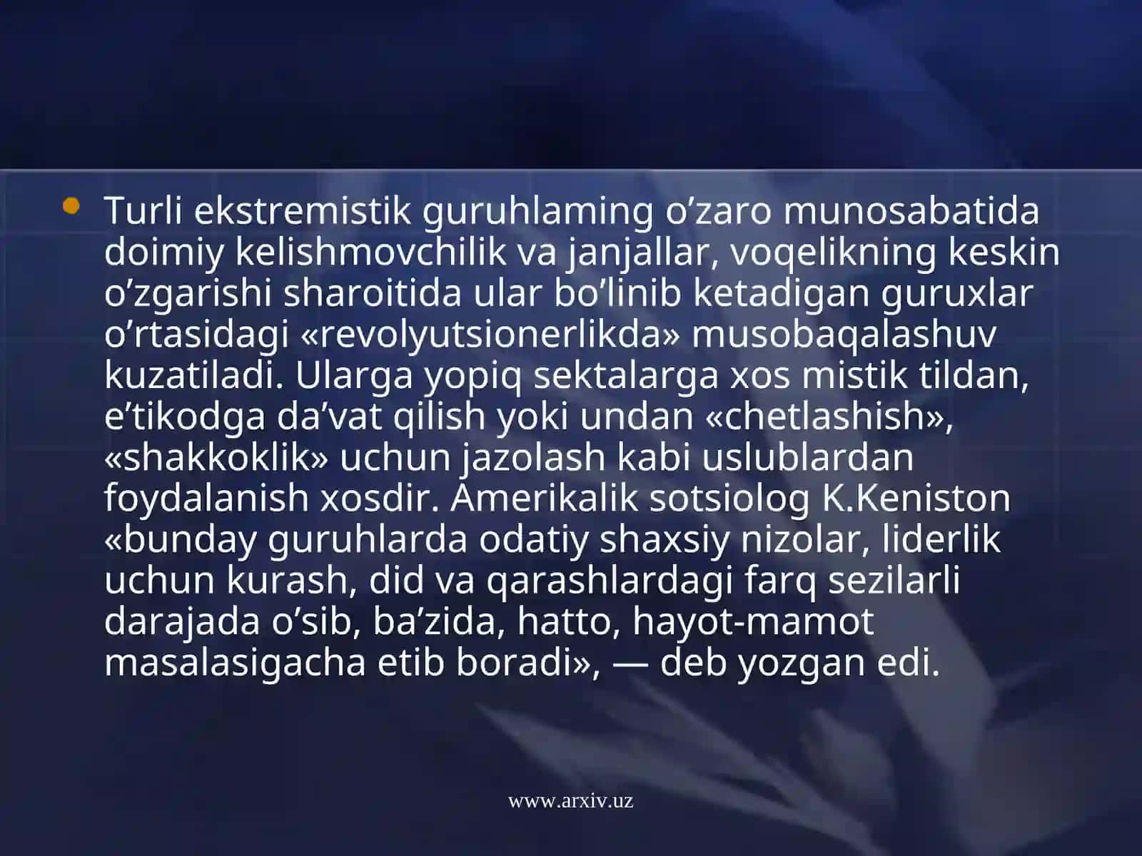 Ekstremizm va terrorizmning paydo bo’lishi 4