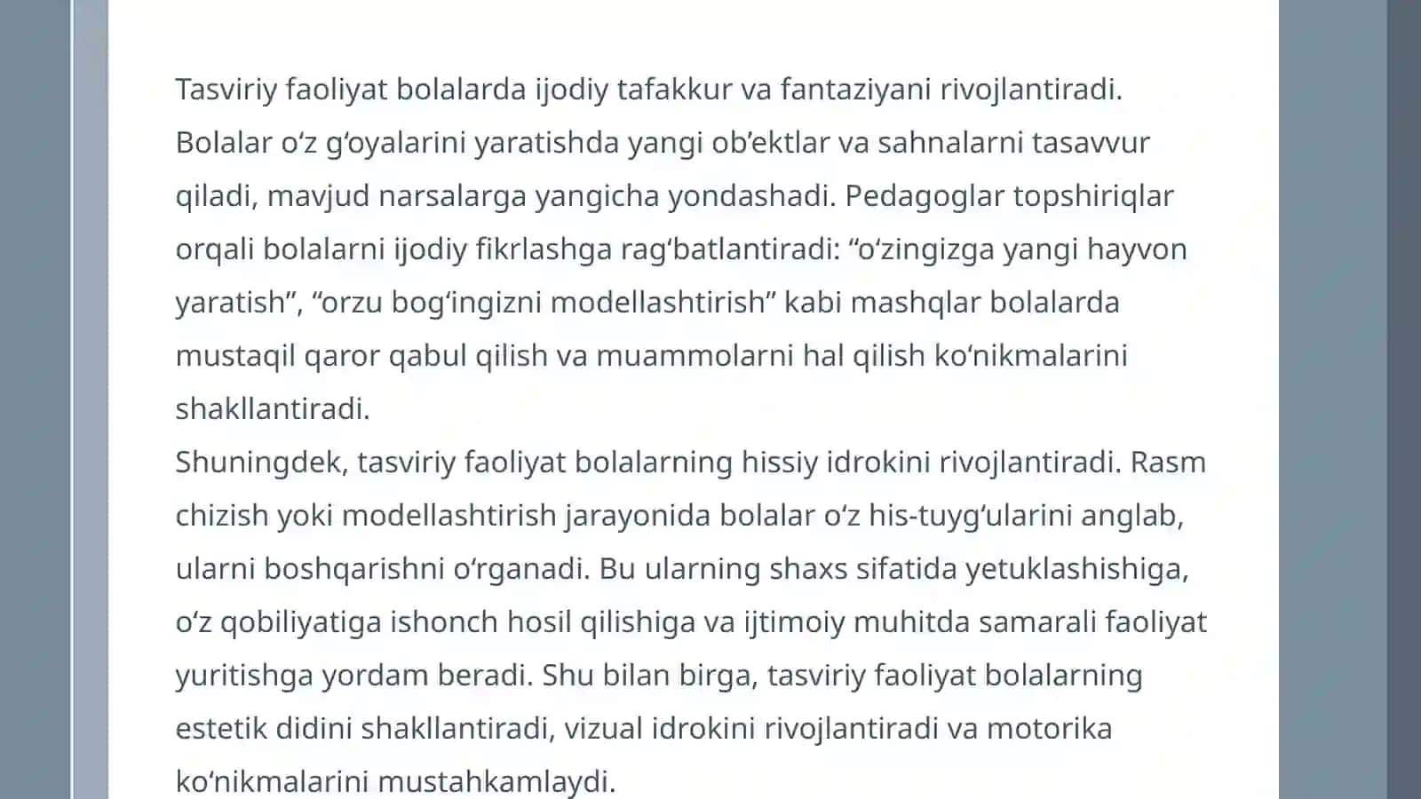 Tasviriy faoliyatga o‘rgatishning maqsadi va dastur tamoyillari 4