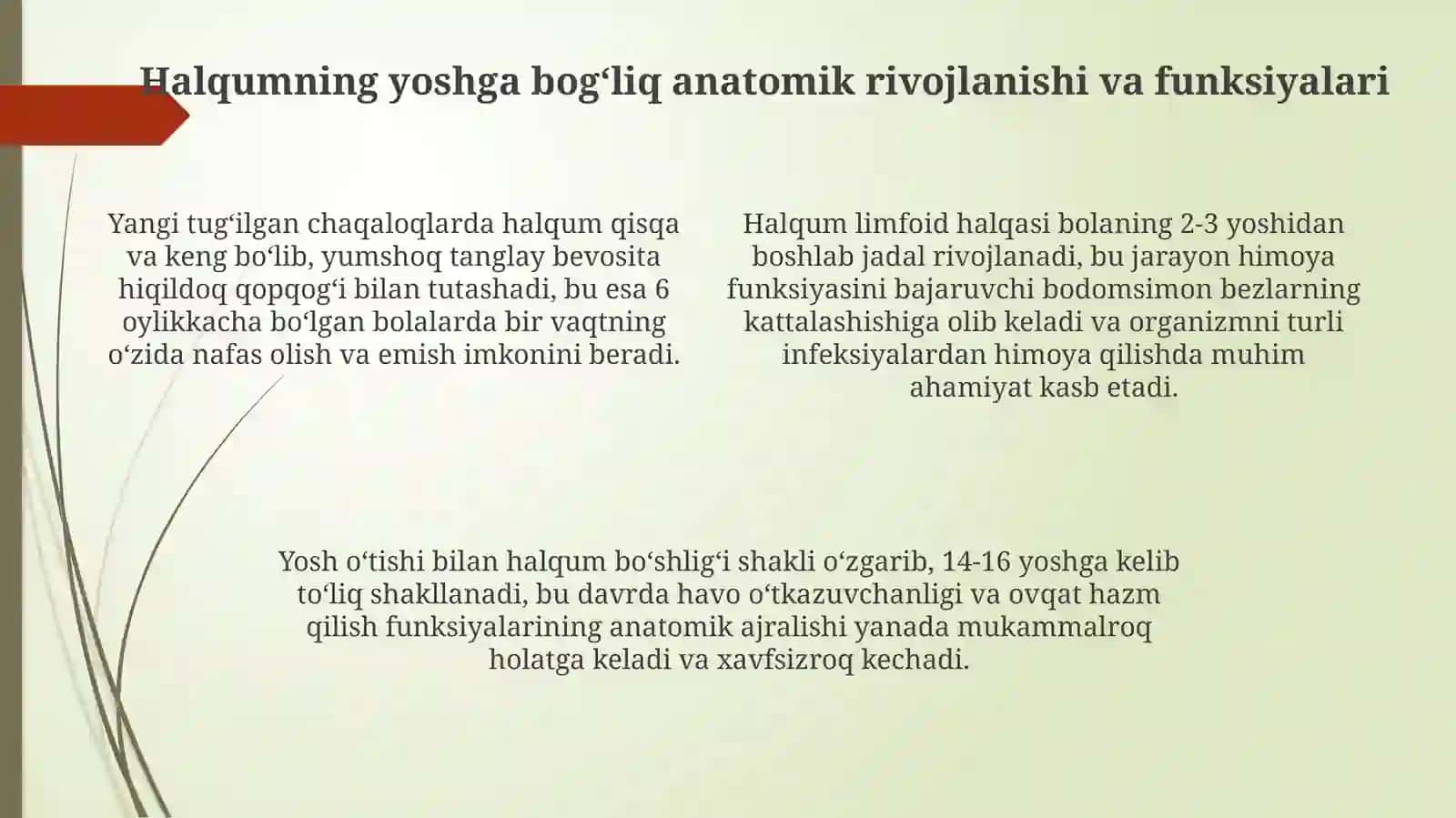 Bolalarda Burun, Xalqum va Hiqildoqning Anatomo-Fiziologik Hususiyatlari 4