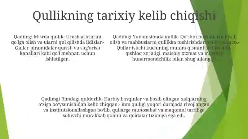 Antik Qulchilik. Uning Umumiy Xususiyatlari 4