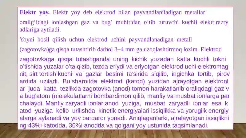 Elektr yoyi yordamida payvandlash usuli 4