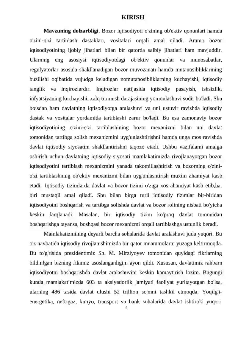 DAVLATNING IQTISODIYOTGA ARALASHUVI ZARURIYATI VA VOSITALARI 4