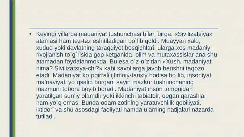 Dunyo xalqlari madaniyatidagi umumiylik va farqlar 4