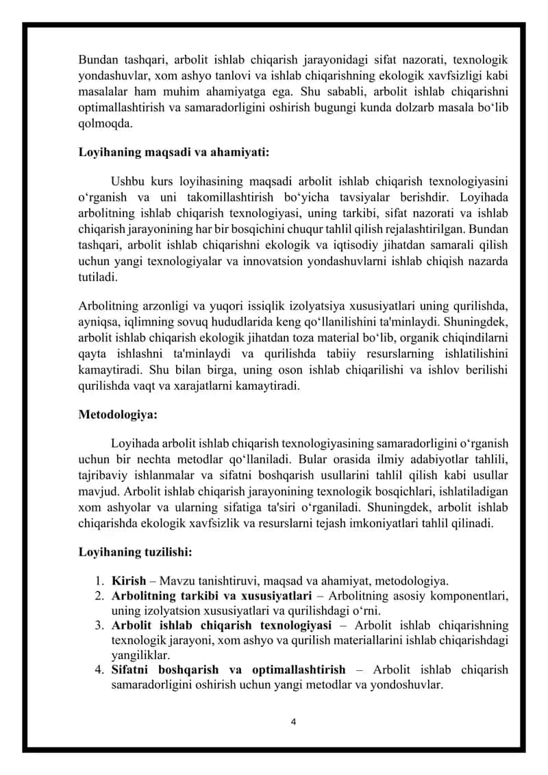 Arbolit ishlab chiqarish texnologiyasi 4