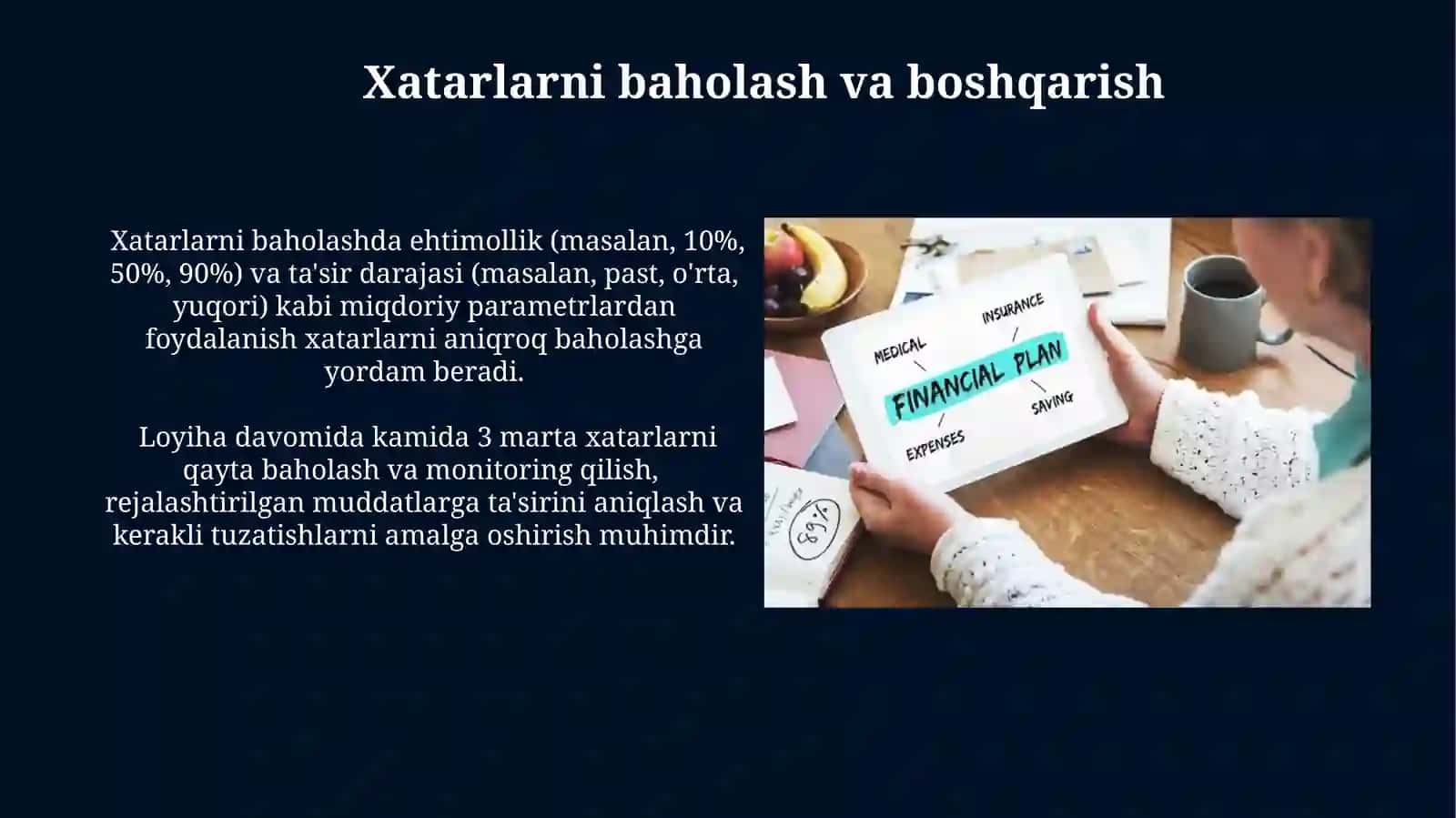 Investitsion loyihani amalga oshirish muddatlari 4