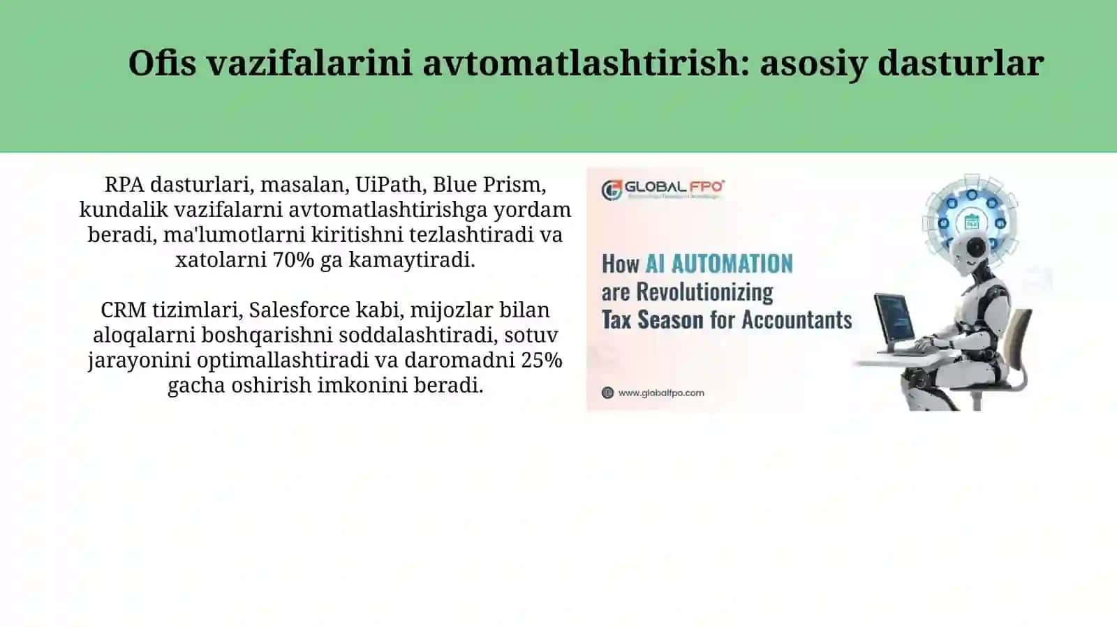 Office o'rnilarini bosqichi turli dasturiy ilovalar va sun'iyintellekttizimlari 4