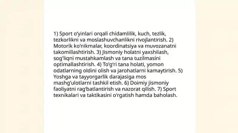 Sport oʻyinlari va uni oʻqitish metodikasi fanining maqsadi hamda vazifalari 4