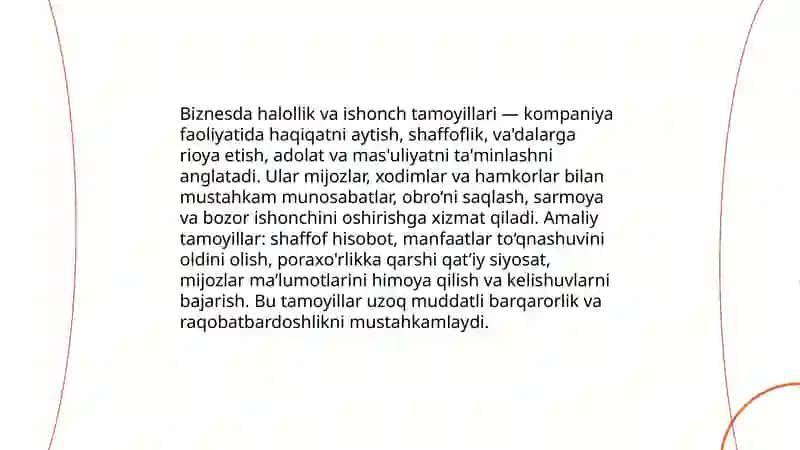 Tadbirkorlik madaniyati va biznes etikasi 4