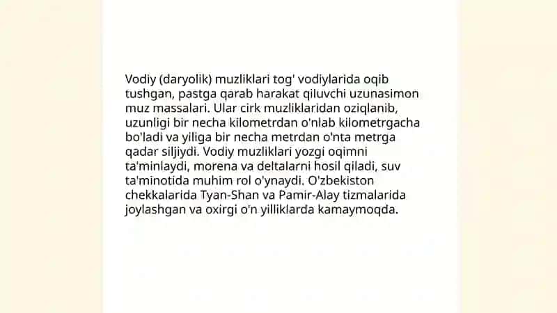 Muzliqlardin turleri ham tarqaliwi 4