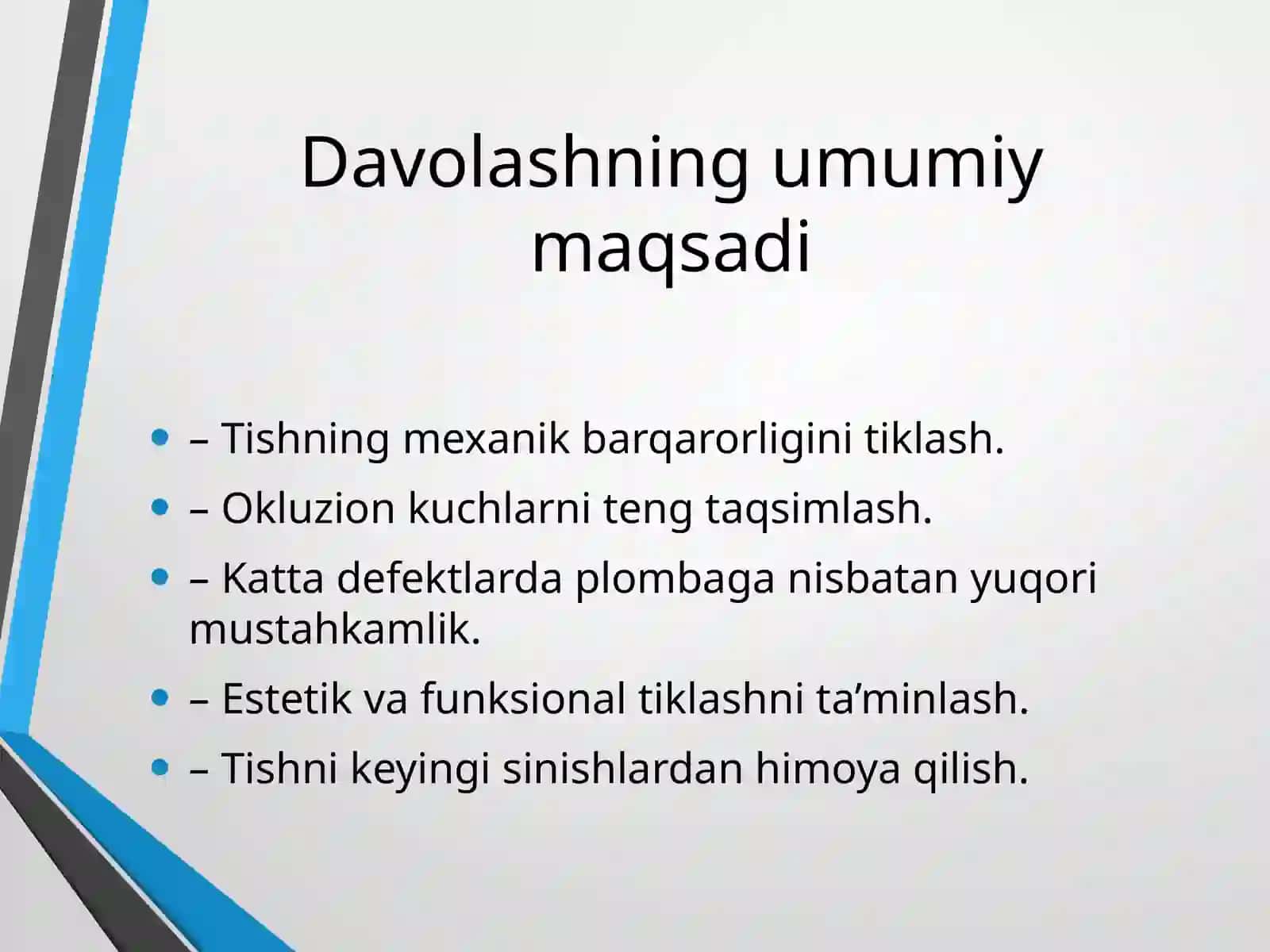 Tish qattiq to'qimasi nuqsonlarini ezib tayorlanadigan qoplamalar bilan davolash 4