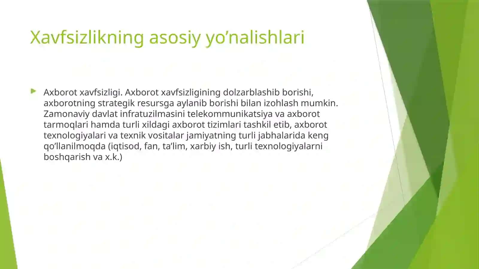 Axborot xavfsizligini ta'minlash usullari 4