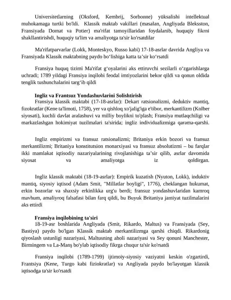 Angliya va Fransiyada klassik maktabni shakllanishi 4
