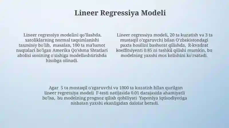 Repressiya koefsentlarining aniqligi.Gauss Markov teoremasi 4