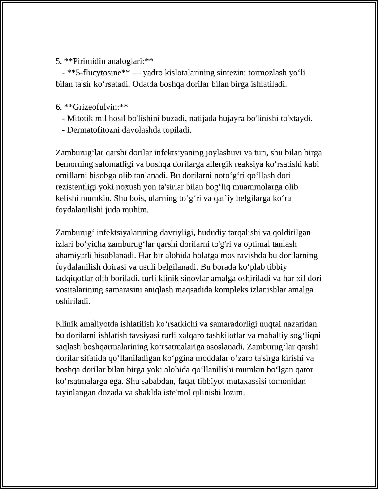 Zamburugʻlar qarshi dori vositalari 4
