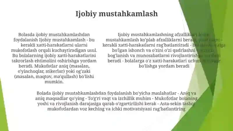 Bolalarni Chiniqtirish Usullari 4