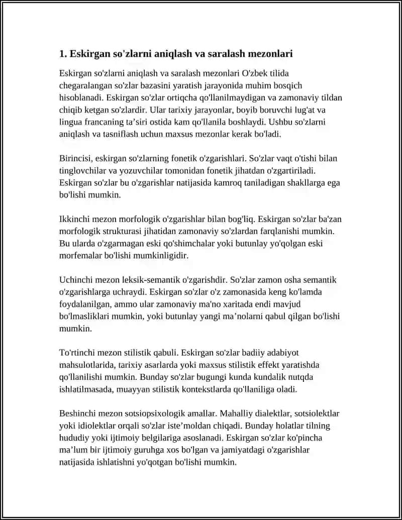 O'zbek tilida chegaralangan so'zlar bazasini yaratish 4
