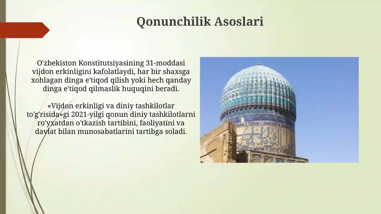 O'zbekistonda diniy tashkilotlarning faoliyati: Umumiy ko'rinish 4