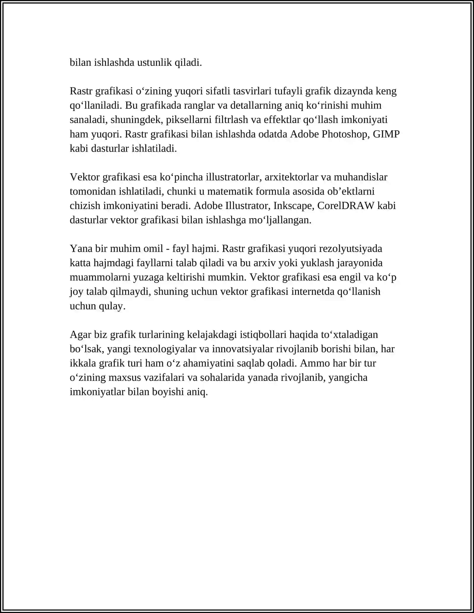 KOMPYUTER GRAFIKASI VA UNING TURLARI 4