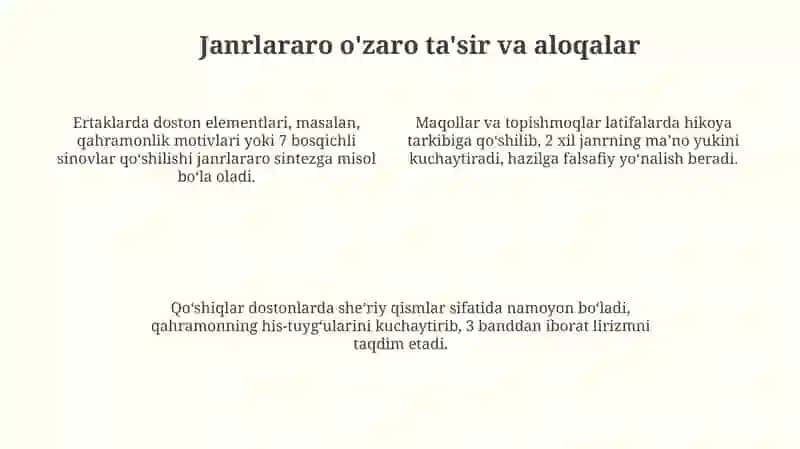 Xalq og‘zaki ijodining janrlari 4