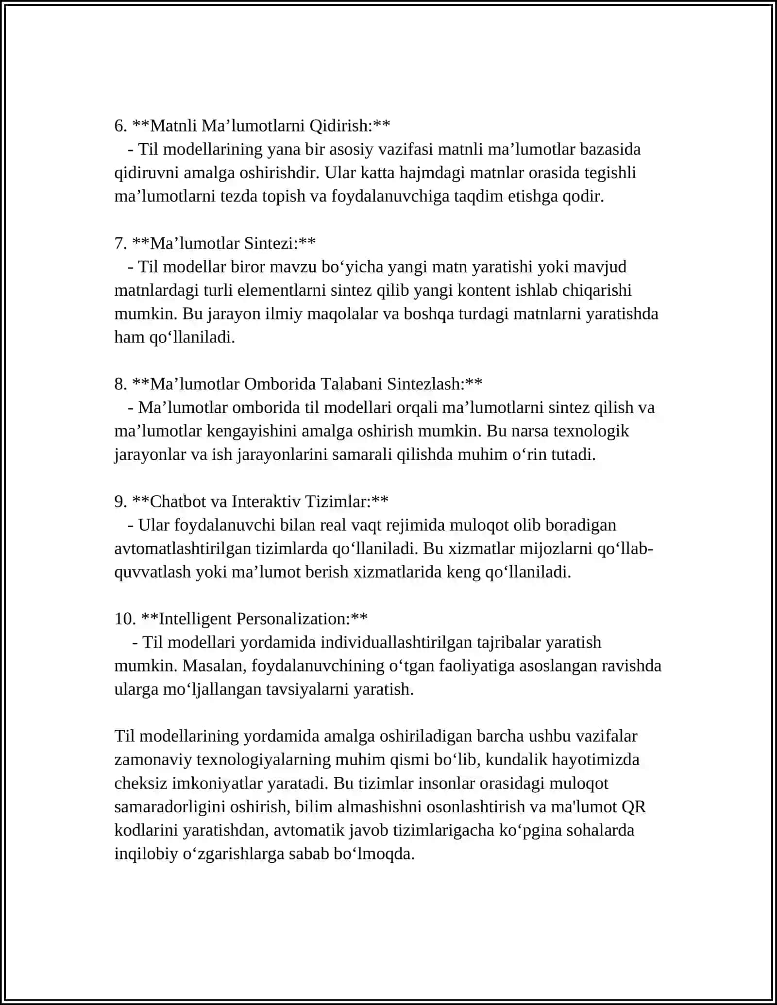 ZAMONAVIY NLP TIZIMLARIDA TIL MODELLARINING ROLI 4