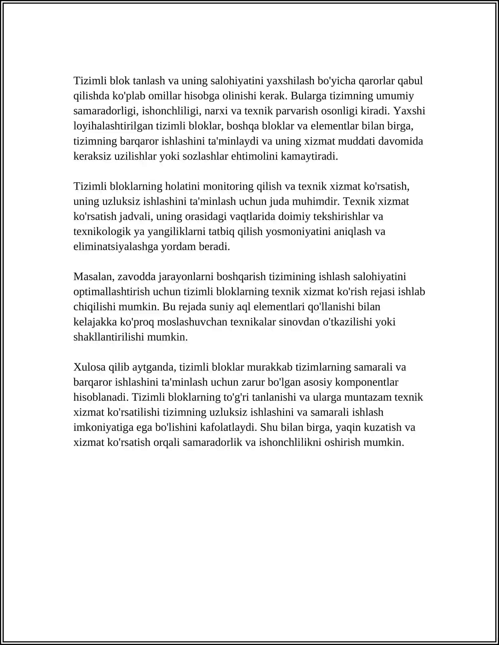 TIZIMLI BLOK VA UNING TARKIBIY ELEMENTLARI 4