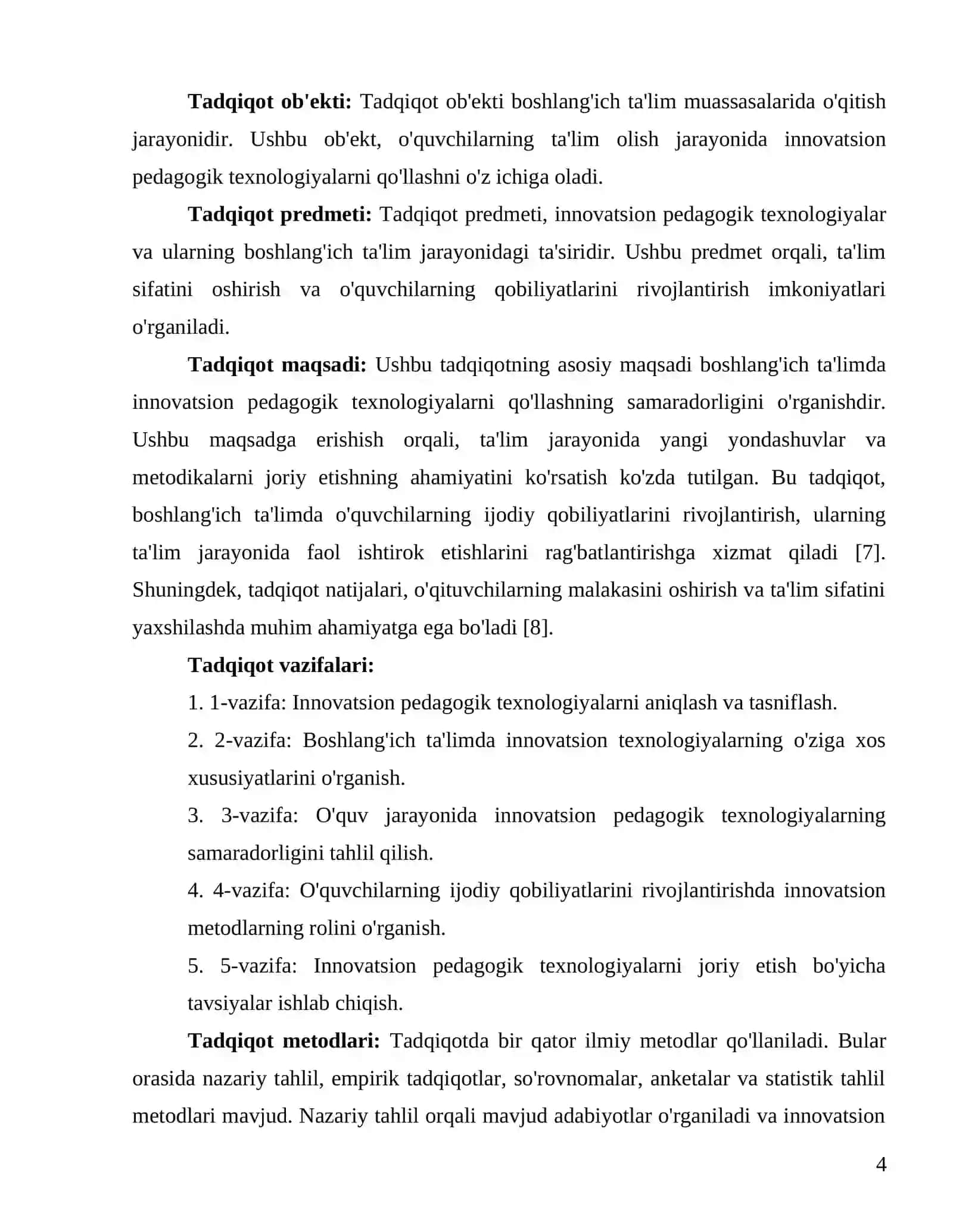 Boshlangʻich taʼlimda innovatsion pedagogik texnologiyalardan foydalanish 4