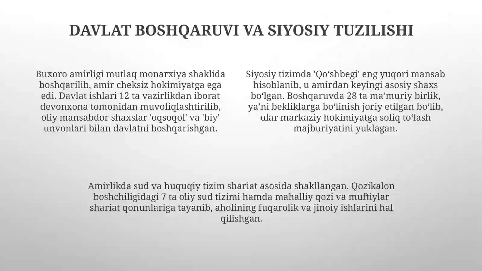 Buxoro amirligining tashkil topishi va mang‘itlar sulolasi 4