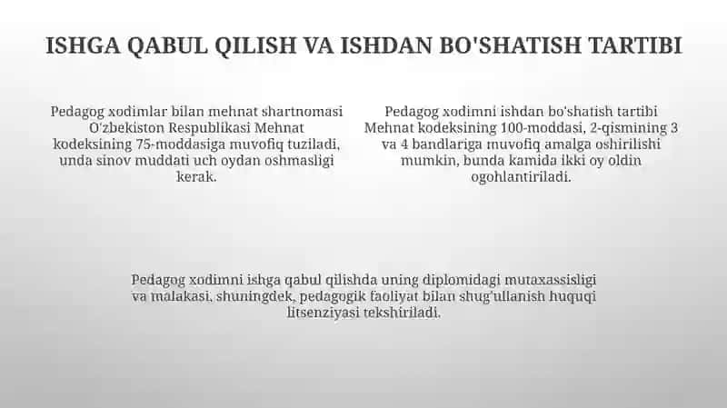 Pedagog xodimlarining huquq va majburiyatlari 4