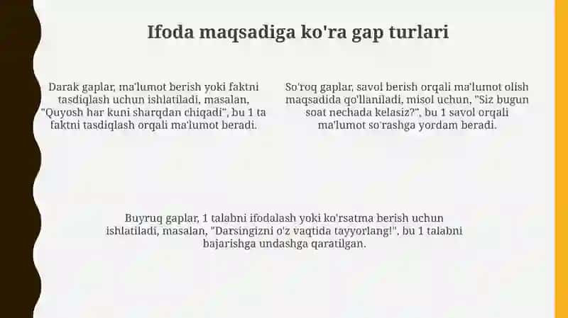 Sodda va qo'shimcha gaplar 4