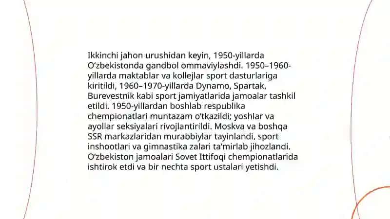 Oʻzbekistonda gandbolning rivojlanishi 4