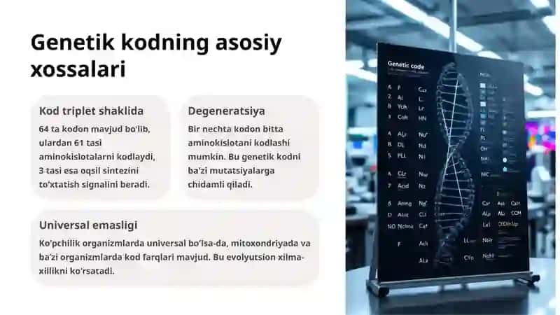 Genetik kod va uning xossalari 4