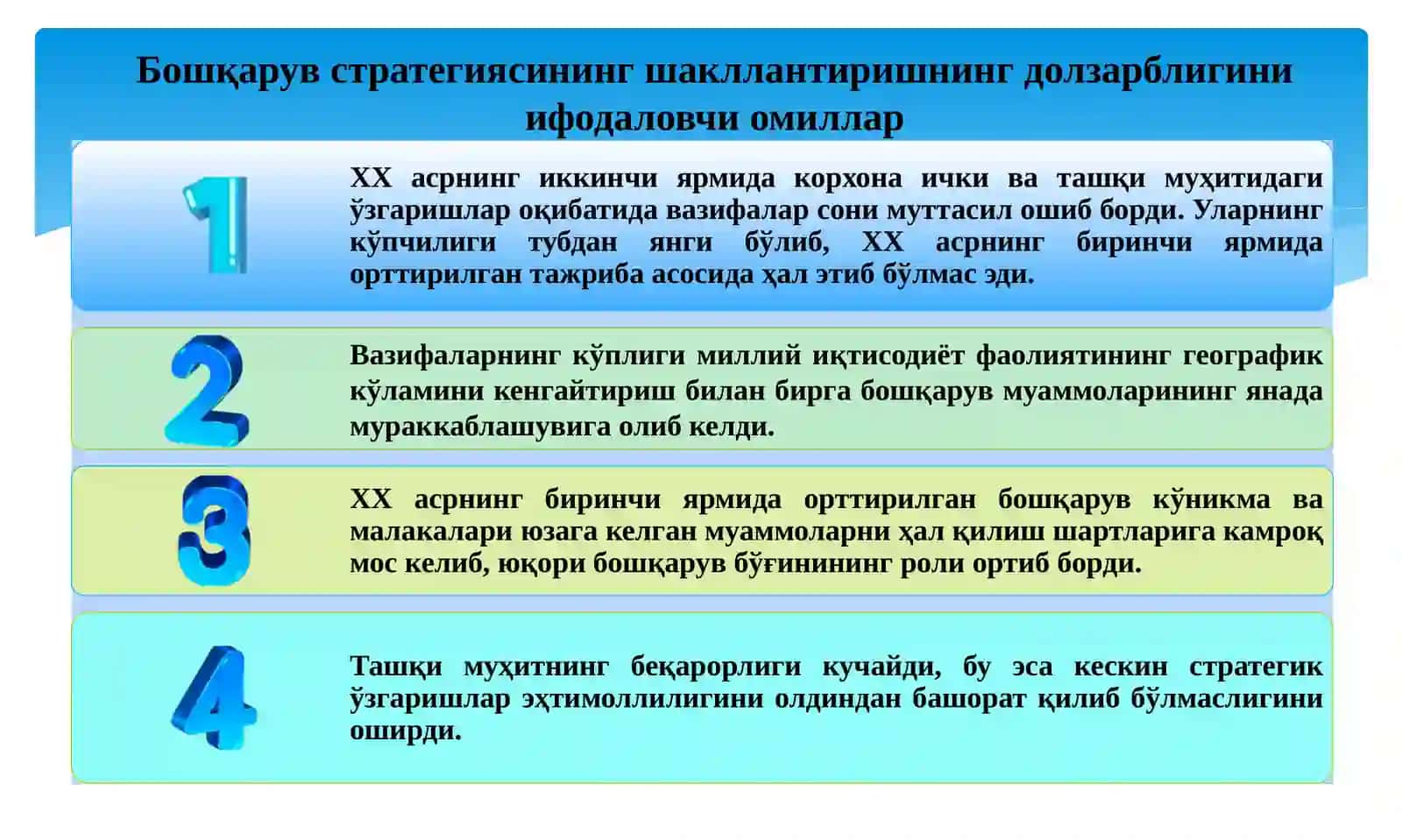 "Стратегия санъати" номли китоб 4