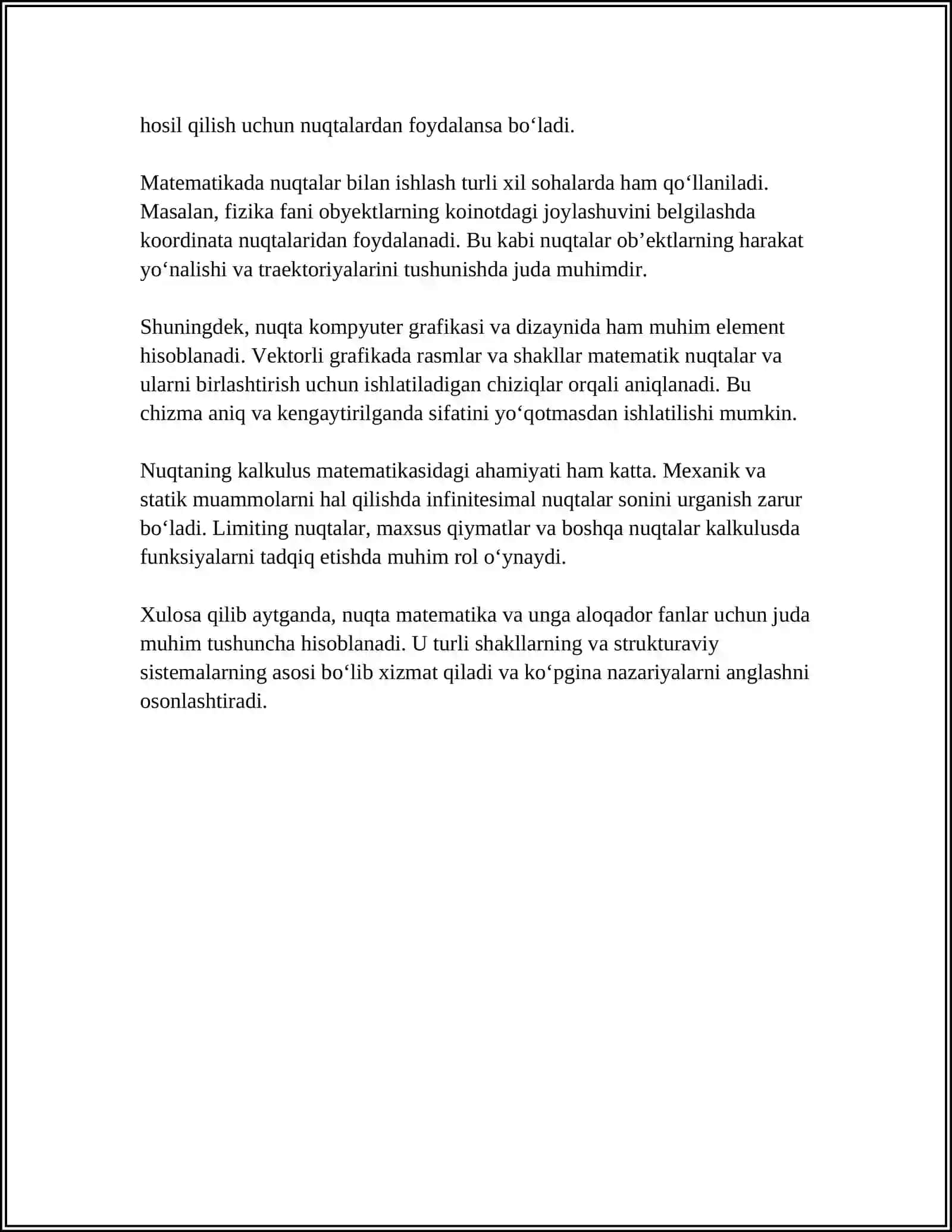 DASTLABKI GEOMETRIK SHAKLLAR: TO‘G‘RI CHIZIQ, NUQTA VA TEKISLIK 4