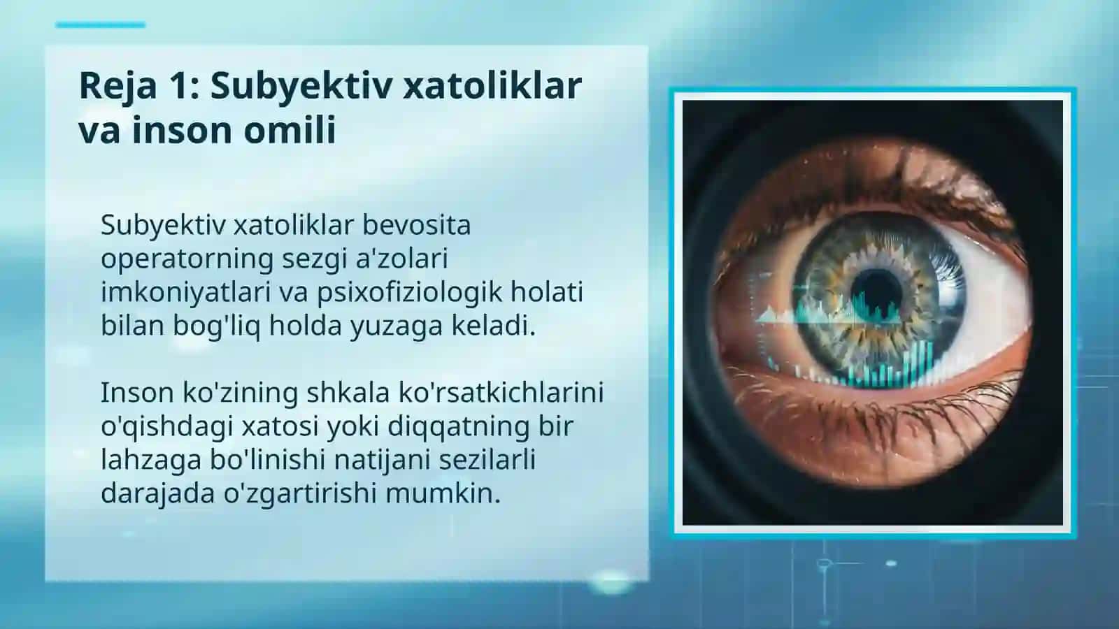O'LCHASHLAR XATOLIKLARINI YUZAGA KELTIRUVCHI SABABLAR 4