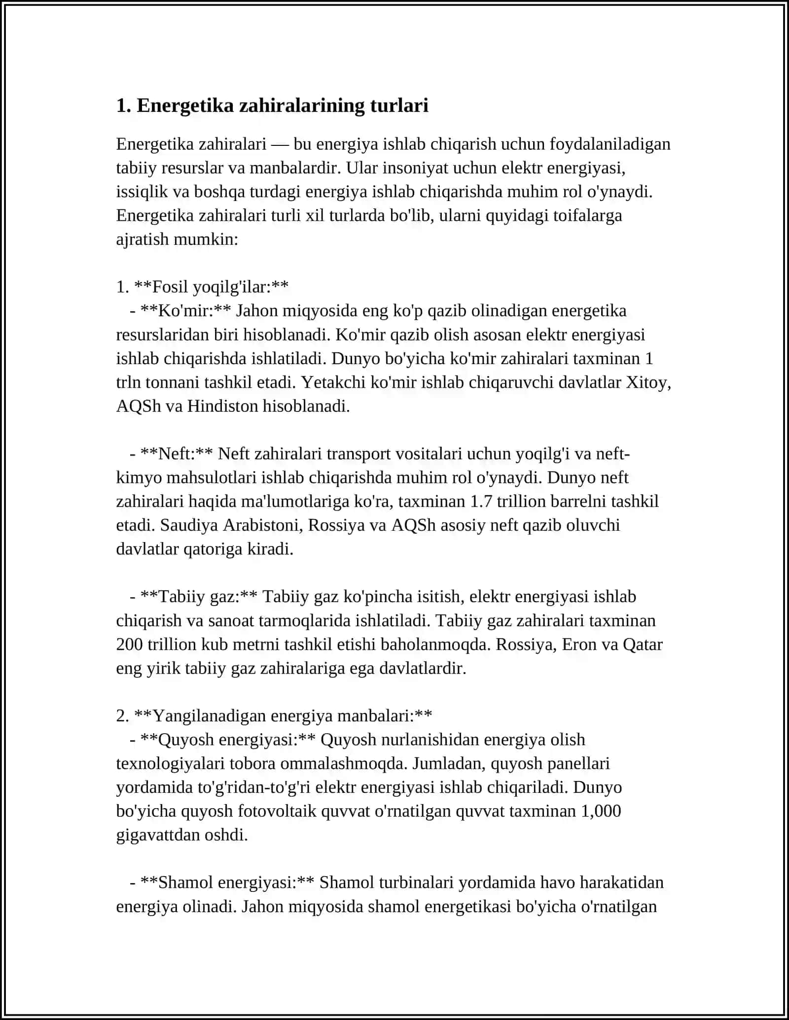 ENERGETIKA ZAHIRALARIDAN FOYDALANISH JARAYONLARI 4