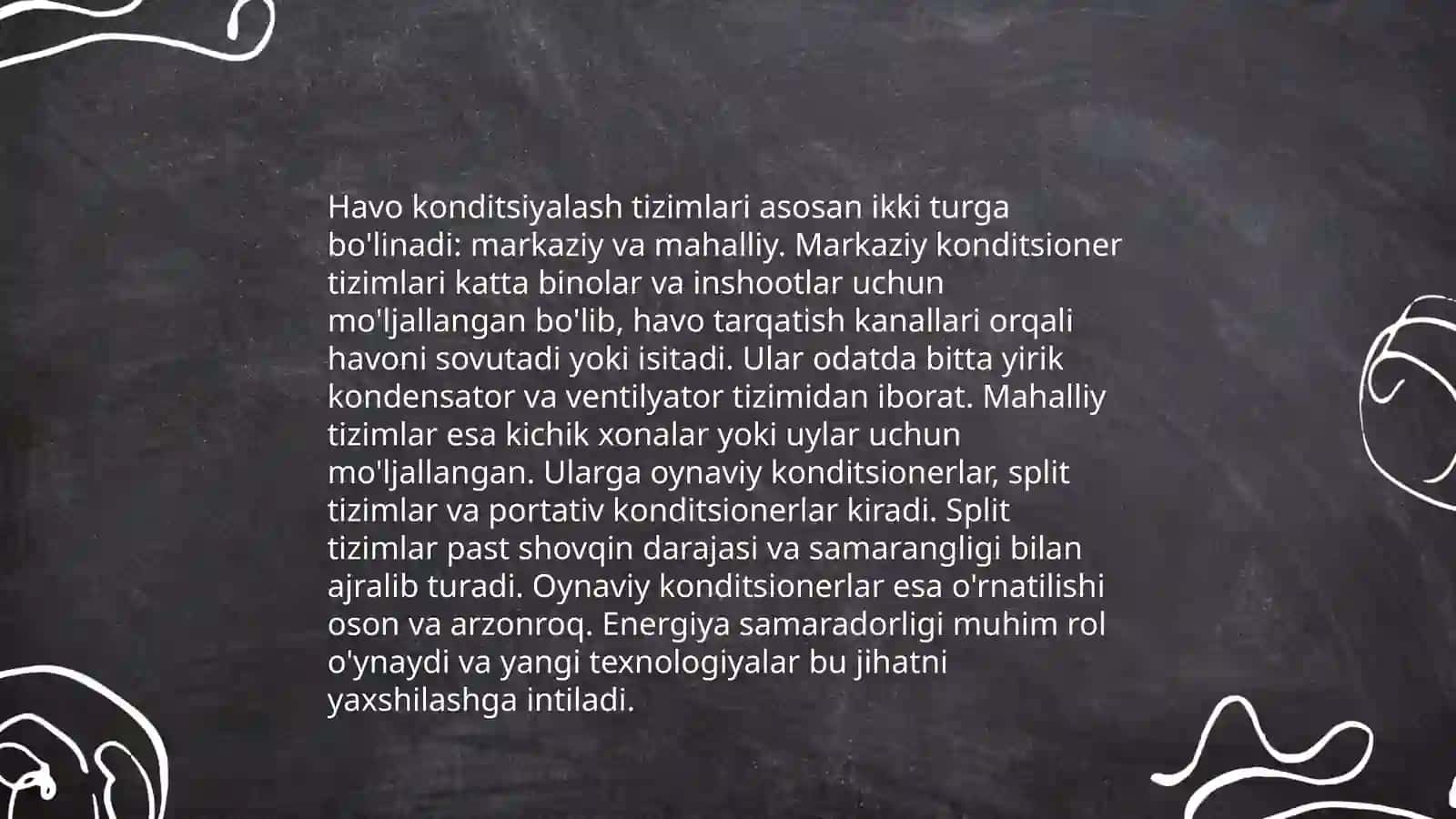 Havoni konditsiyalash tizimlari 4