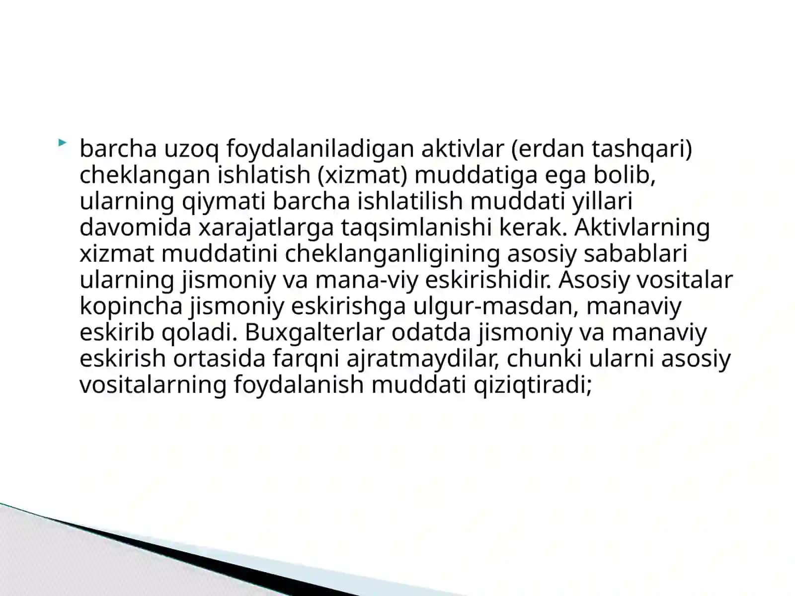 Asosiy vositalarga amortizatsiya hisoblash tartibi 4