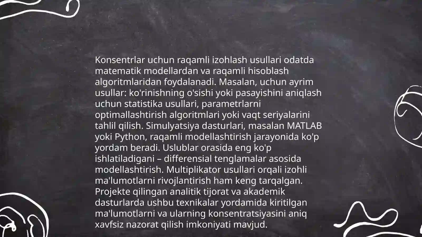 Konsentrlar bo'yicha nomerlashga o'rgatish metodi 4