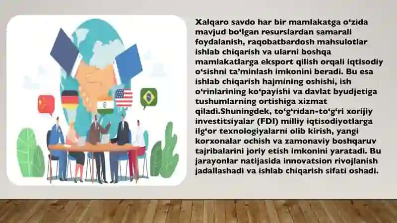 Xalqaro iqtisodiy munosabatlarni hozirgi zamondagi roli 4