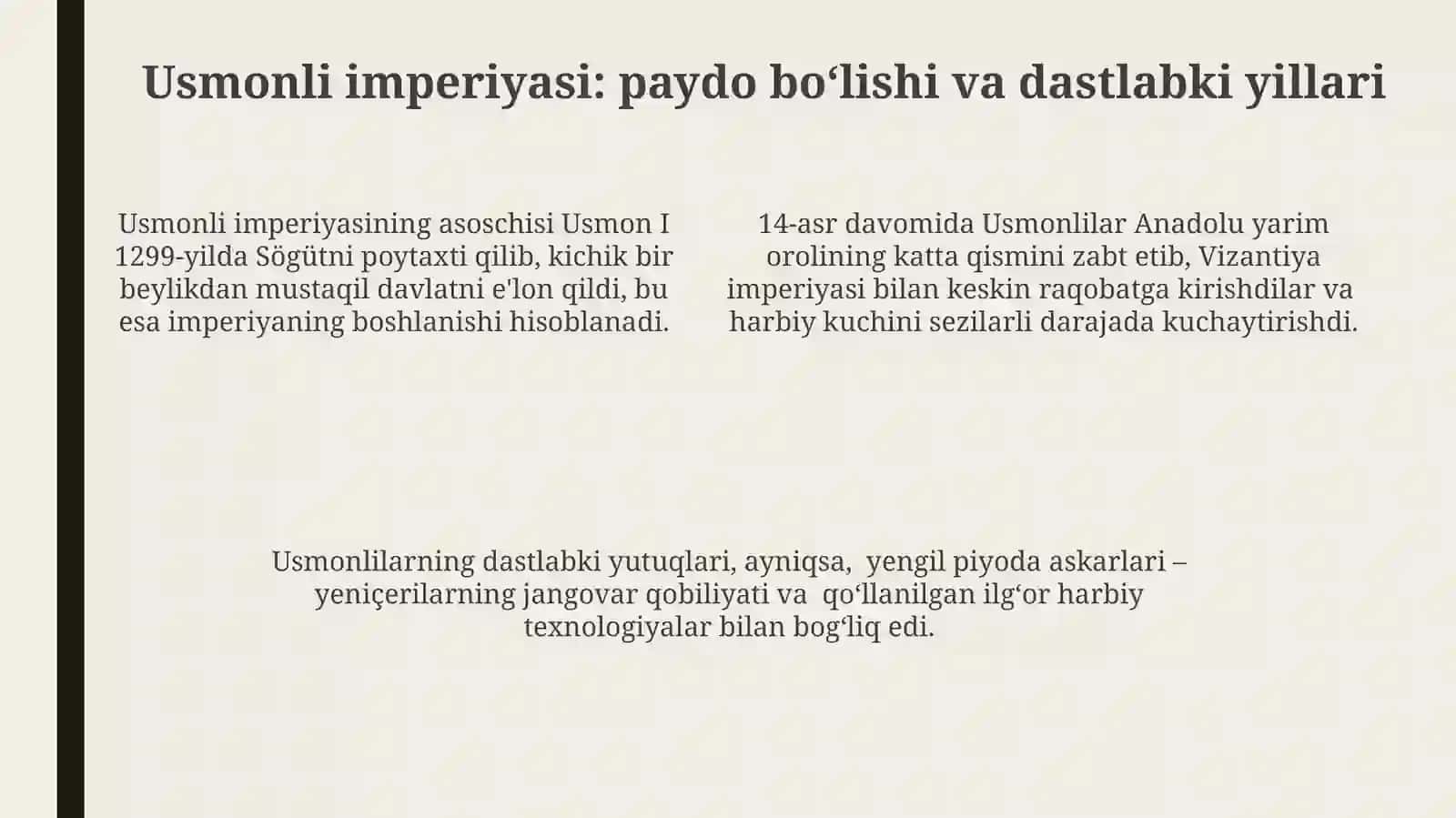 Usmoniylar imperiyasi va uning tanazzulga uchrashi 4
