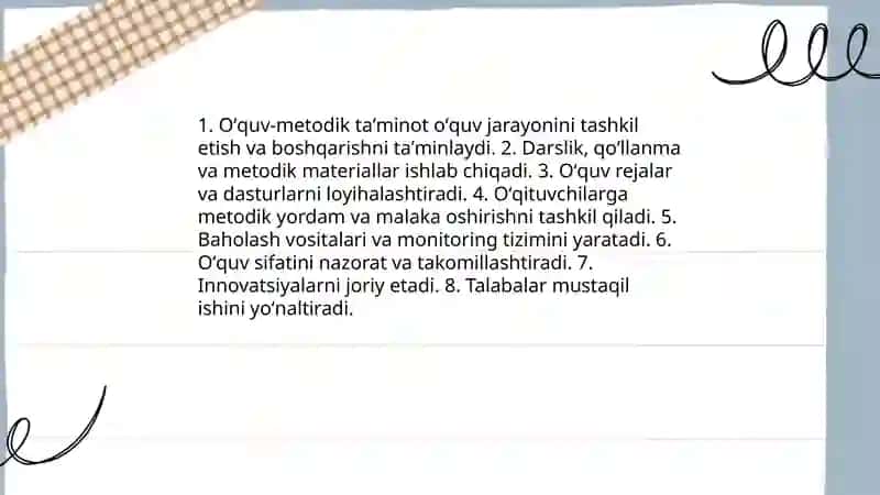 Oʻquv-metodik taʼminot va uning tasnifi 4