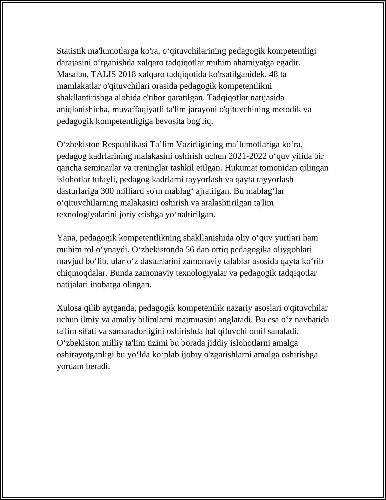 PEDAGOGNING KASBIY KOMPETENTLIGINING TUZILISHI VA MAZMUNI 4