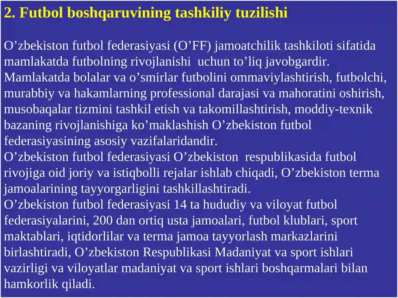 Futbol o'yin texnikasi va taktikasining tasnifi 4