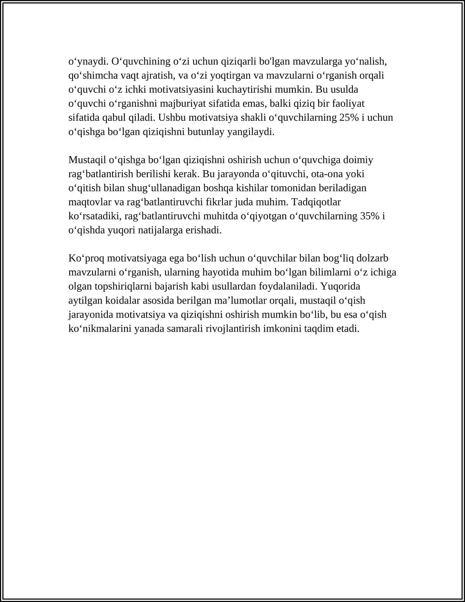 MUSTAQIL OʻQISH KOʻNIKMALARINI RIVOJLANTIRISH 4